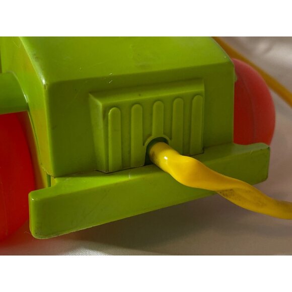 1970 Fisher Price Jiffy Dump Truck 156 Squeeze Bulb Pull Toy VTG - Picture 4 of 16